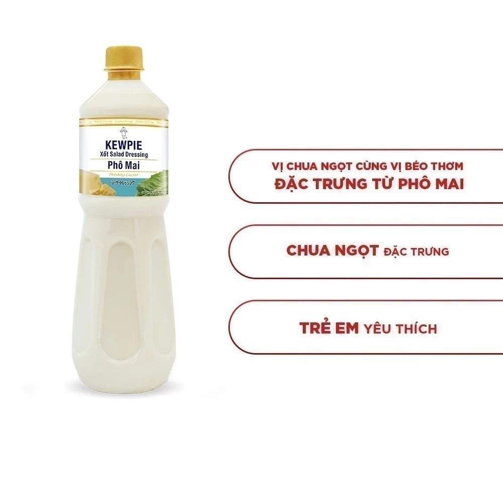 Xốt Salad Dressing Phô Mai Kewpie 1L Khám Phá Hương Vị Đỉnh Cao Cho Bữa Ăn Của Bạn