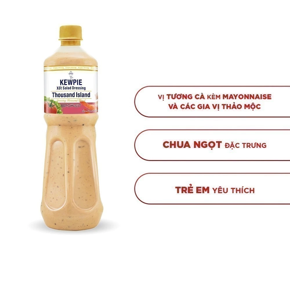 Xốt Salad Dressing Thousand Island Kewpie 1L Khám Phá Hương Vị Kinh Điển Cho Mọi Bữa Ăn