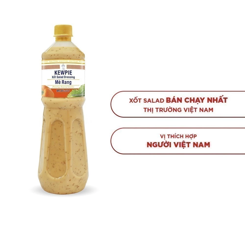Xốt Salad Dressing Mè Rang Kewpie 1L Bí Quyết Nâng Tầm Món Ăn, Khai Phá Vị Giác
