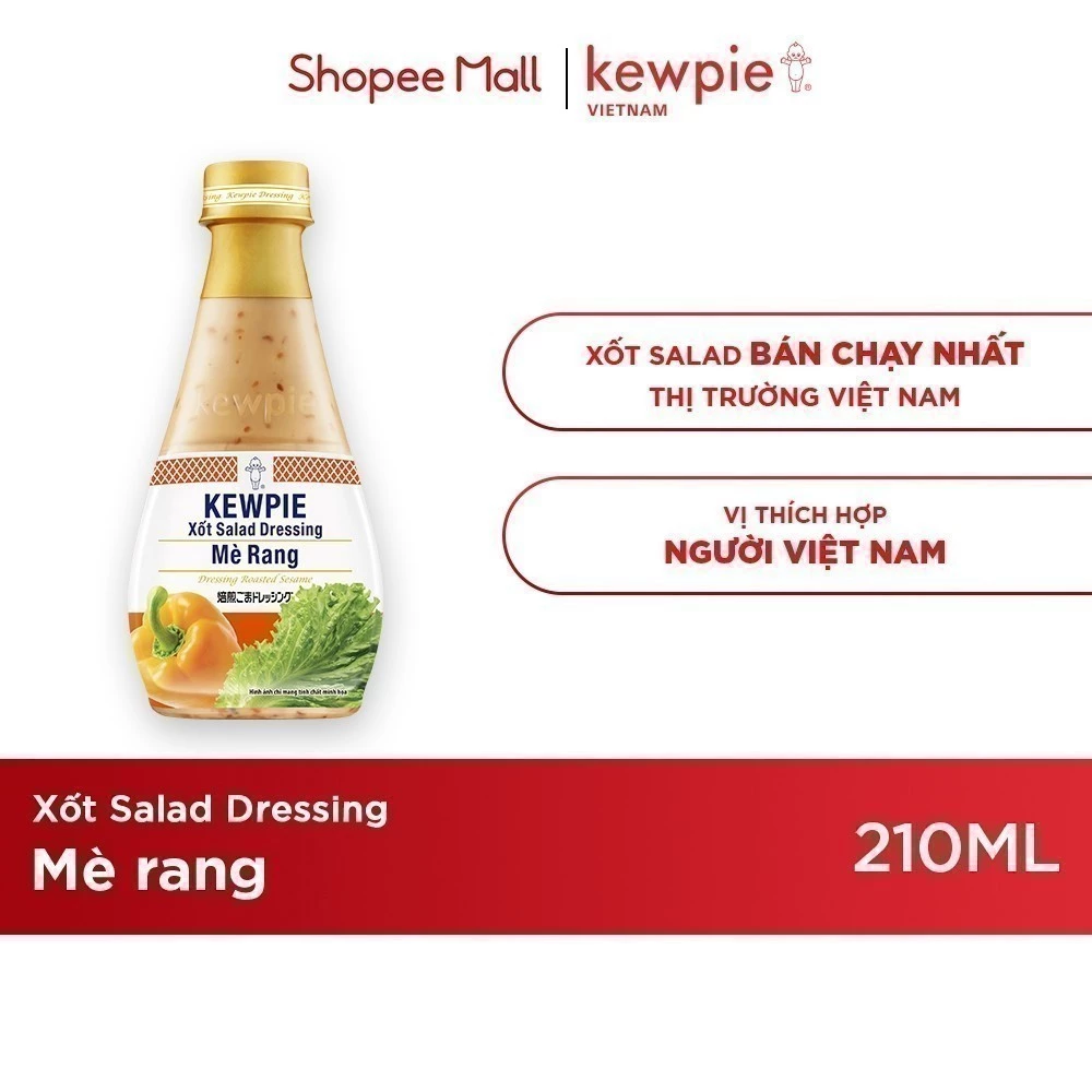 Xốt Salad Dressing Mè Rang Kewpie 210ml Chai Nhỏ Tiện Lợi