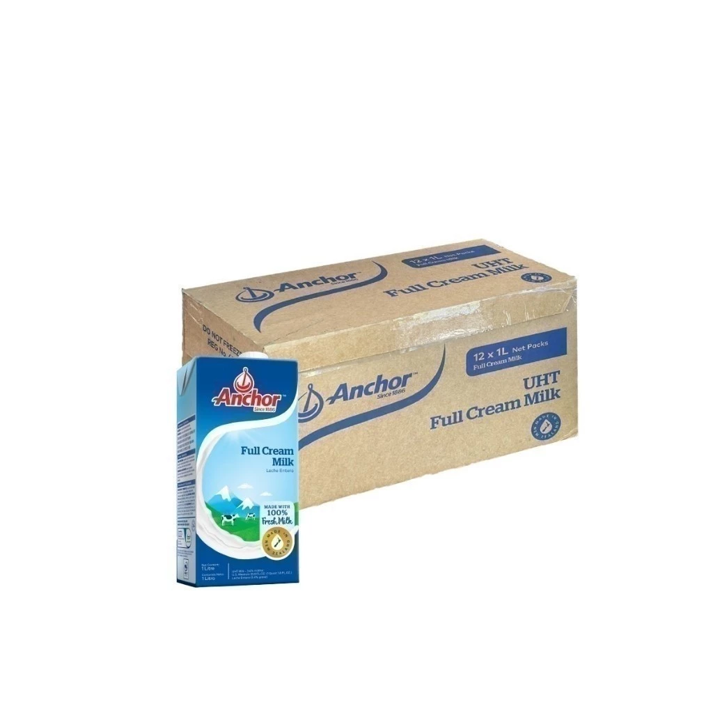 Thùng 12 Hộp Sữa Tươi Tiệt Trùng Anchor Nguyên Kem Hộp 1 Lít Dưỡng Chất Hoàn Hảo Cho Gia Đình Việt