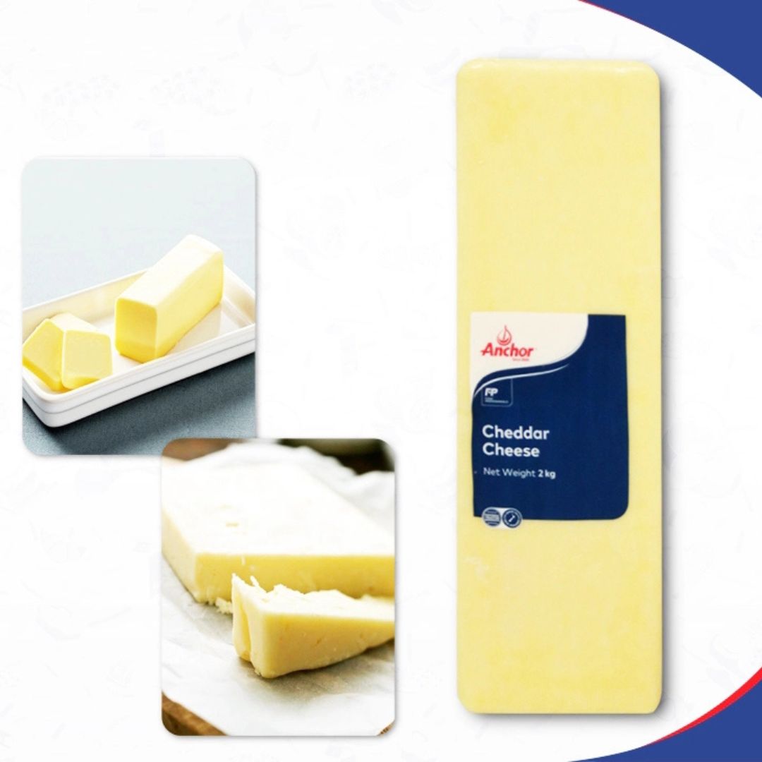 Phô Mai Nguyên Khối Cheddar Anchor - Anchor Cheddar Cheese New Zealand - Khối 2KG